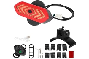 Smart Bike Tail Light with Turn Signals 4 Modes USB Rechargeable Remote Control Rear Electric Scooter Taillight Compatible wi