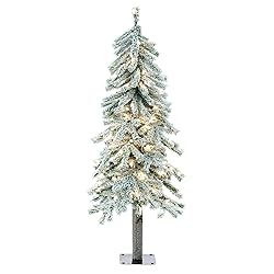 Vickerman 4' Flocked Alpine Artificial Christmas