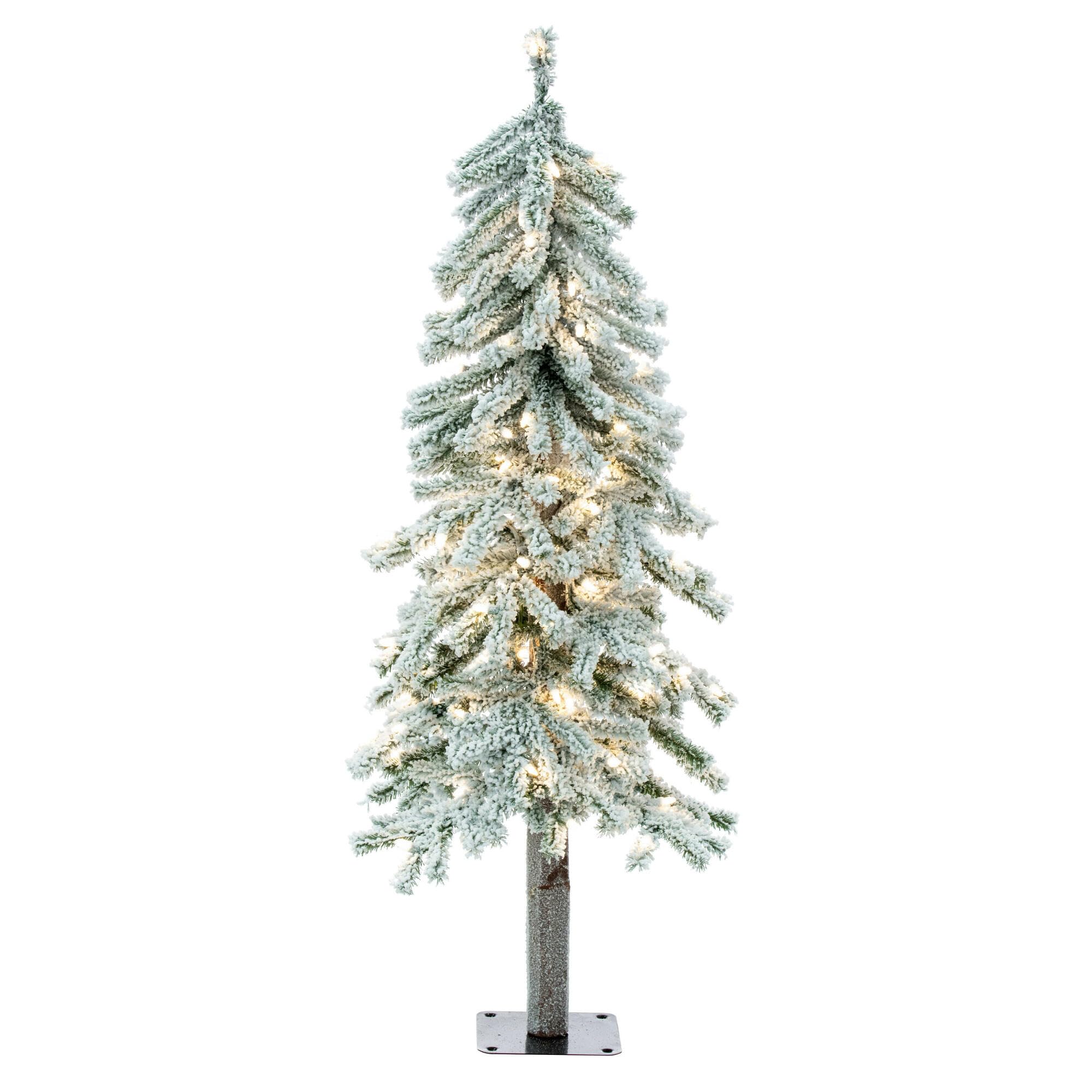 Vickerman 4' Flocked Alpine Artificial Christmas