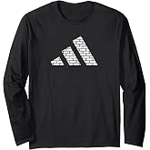 adidas Three Stripes Bricks Graphic Long Sleeve T-Shirt