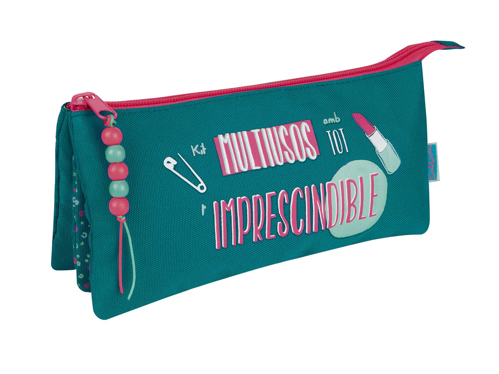 Finocam Talkual Verde-multiusos Pencil Cases 23 Centimeters Green (Verde-Multiusos)