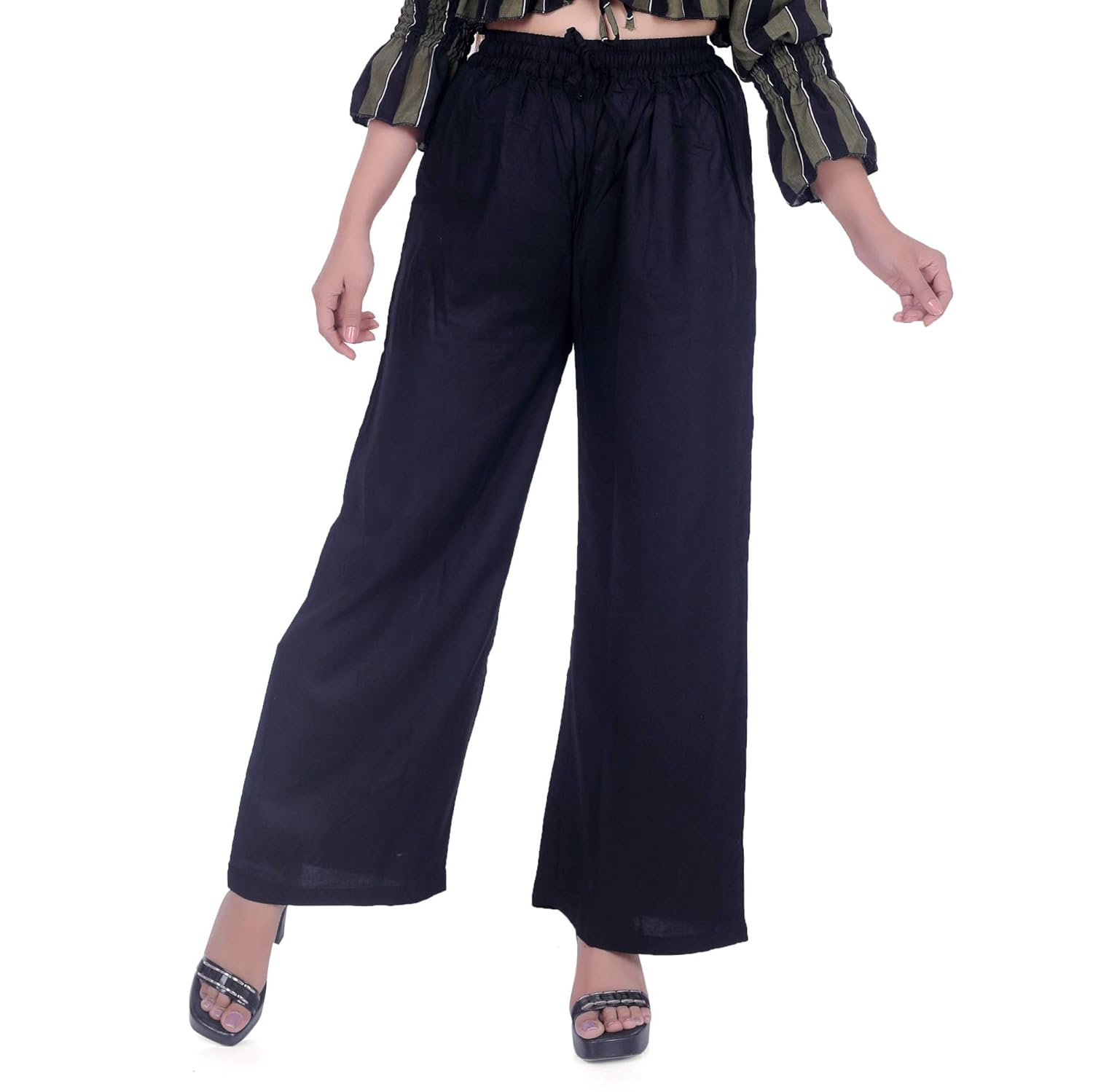 Buy Black Lady Women's Rayon Plazo/Palazzo Pant/Semi Casual Plazo