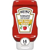Heinz Tomato Ketchup with No Salt Added, 14 Oz, Pack of 6