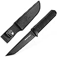 Mossy Oak 10 Inch Fixed Blade Knife, 14C28N Full Tang Tanto Hunting Knife with Sheath for Survival, Camping, Hiking, Tactical Use