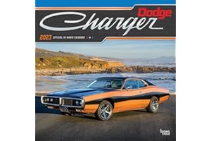 Dodge Charger OFFICIAL | 2023 12 x 24 Inch Monthly Square Wall Calendar | Foil Stamped Cover | BrownTrout | American Muscle Motor Car