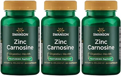 Amazon Com Swanson Zinc Carnosine Pepzin Gi Digestive Support Gastric Health 60 Capsules Health Personal Care