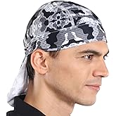 Cooling Helmet Liners - Do Rag Skull Caps for Men - Cooling Head Wraps, Hard Hat Liner - Motorcycle Pirate Bandana