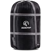 REDCAMP Sleeping Bag Stuff Sack, Black M, L, XL and XXL Compression Sack, Great for Backpacking and Camping
