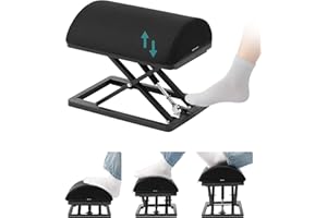 Wikabex Truly Infinite Height Adjustable Footrest｜No Bending Needed—Foot Step-to-Adjust｜2.7"-13.1" Height｜Washable｜Foot Rest Stool for Under Desk at Work, Office/Home/Gaming/Study Desk Essentials