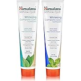 Himalaya Botanique Whitening Complete Care Toothpaste, Mint and Peppermint Flavors - Whitening Toothpaste Without Fluoride for Brighter Teeth & Fresh Breath - Vegan, Gluten Free, 5.29 oz (Pack of 2)