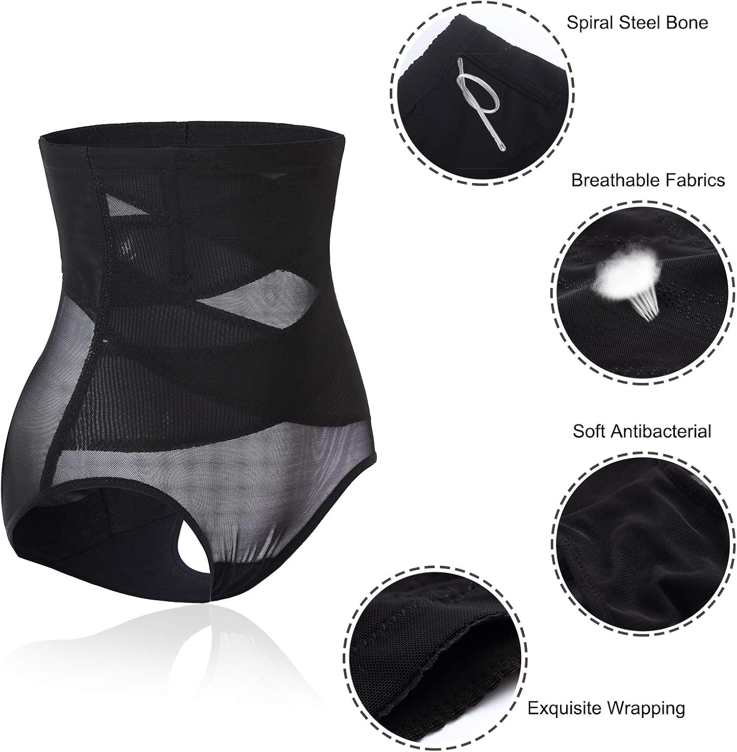 Nebility Women Butt Lifter Shapewear Hi-Waist Double Tummy Control Panty Waist Trainer Body Shaper at  Women’s Clothing store