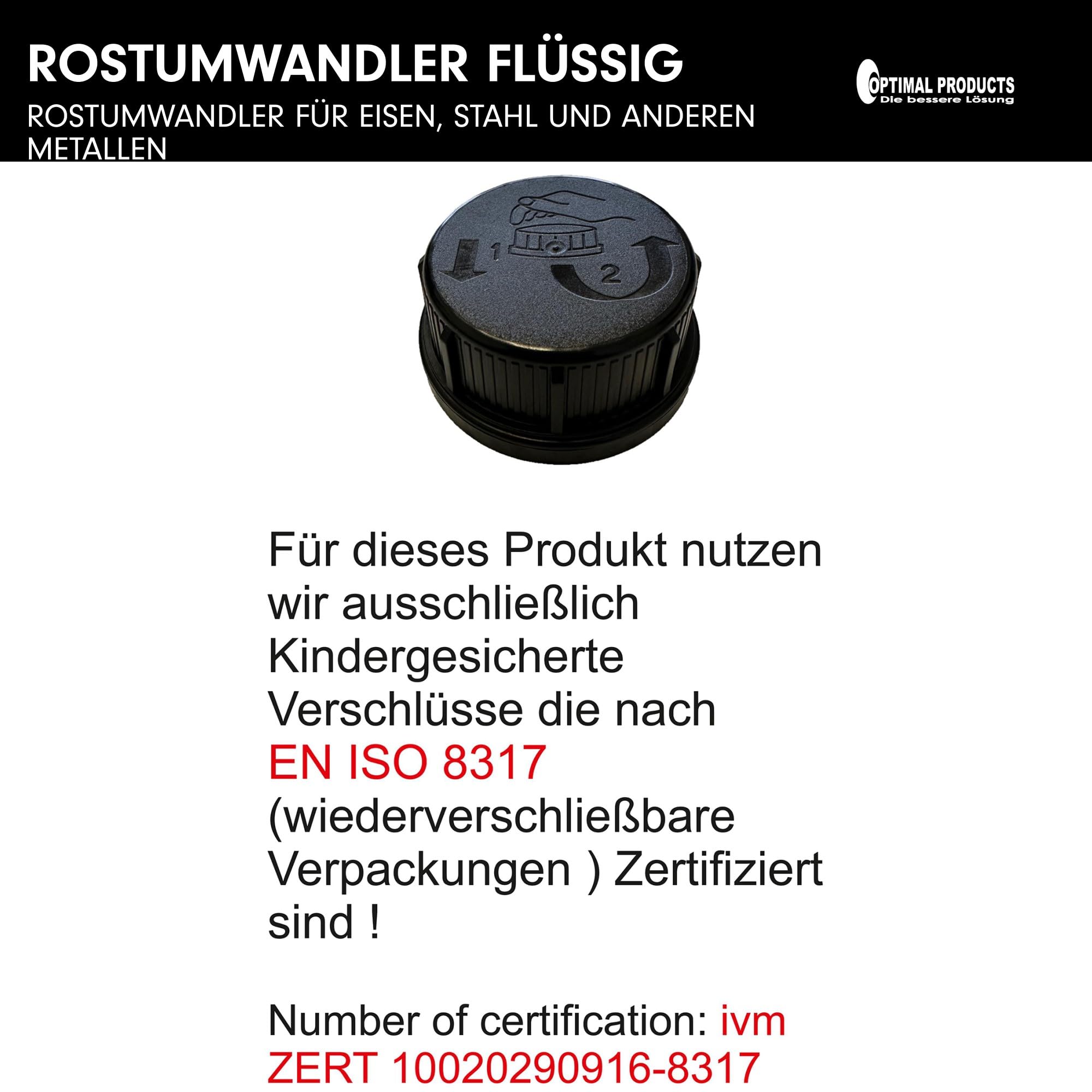 Optimal Products Rostumwandler 5l - Rostentferner und Rostschutz mit Phosphatiereffekt - Anwendbar auf allen metallischen Flächen - Sprühbar 7