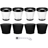 Leadaybetter 4 Pack Replacement Filter for Dirt Devil Scorpion Handheld Vacuum Cleaner Models F117 SD20005RED, SD30025B & BD22025, Compare to Parts AD40117