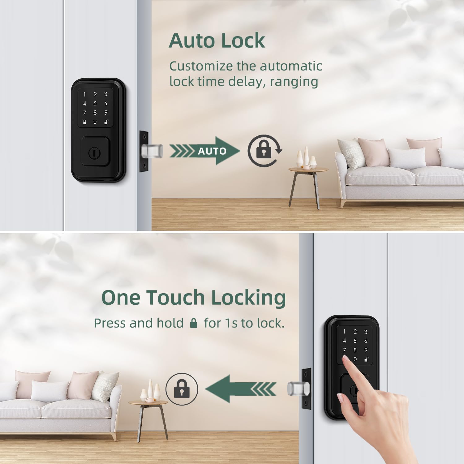 Mua Keyless Entry Door Lock, Touchscreen Smart keypad deadbolt Lock ...