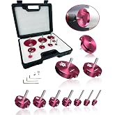 9 Pcs PVC Pipe Reamer Kit, PVC Fitting Saver, Plastic Pipe Fitting Reamer | Socket Saver Plumbing Tool Includes 1/2, 3/4, 1, 1 1/4, 1 1/2, 2, 2 1/2, 3, 4 inch for Schedule 40 Fits Standard 1/2" Drill