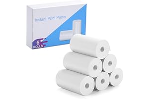 TIATUA 6 Rolls Refill Print Paper for Kids Camera Instant Print