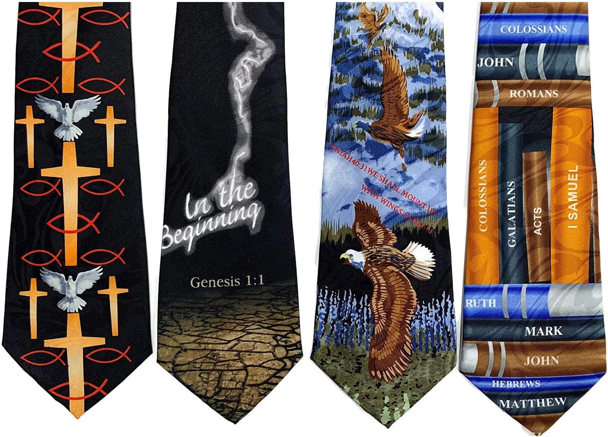 Steven Harris Pack Of 4 Mens Christian Religious Neckties