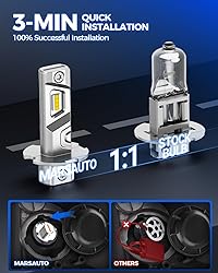 Marsauto H3 Yellow Led Fog Light Bulb, 600% High