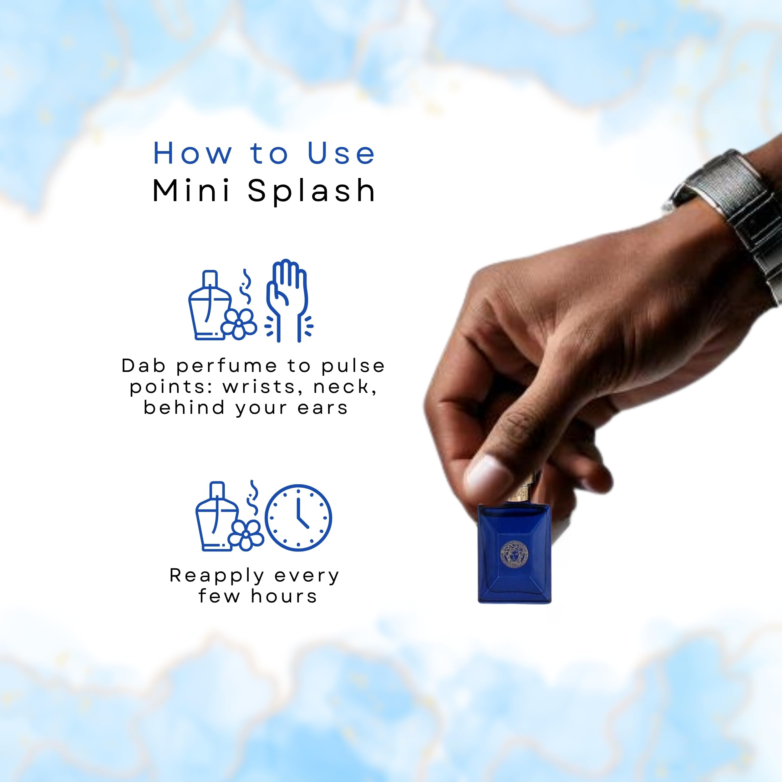 Versace Miniature Variety Trio Collection Perfume Gift Set for Men 0.17 oz/5 ml Splashes 1