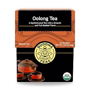 Organic Oolong Tea, 18 Bleach-Free Tea Bags – Rich in Vitamins and Minerals and a Natural Source of Antioxidants, No GMOs