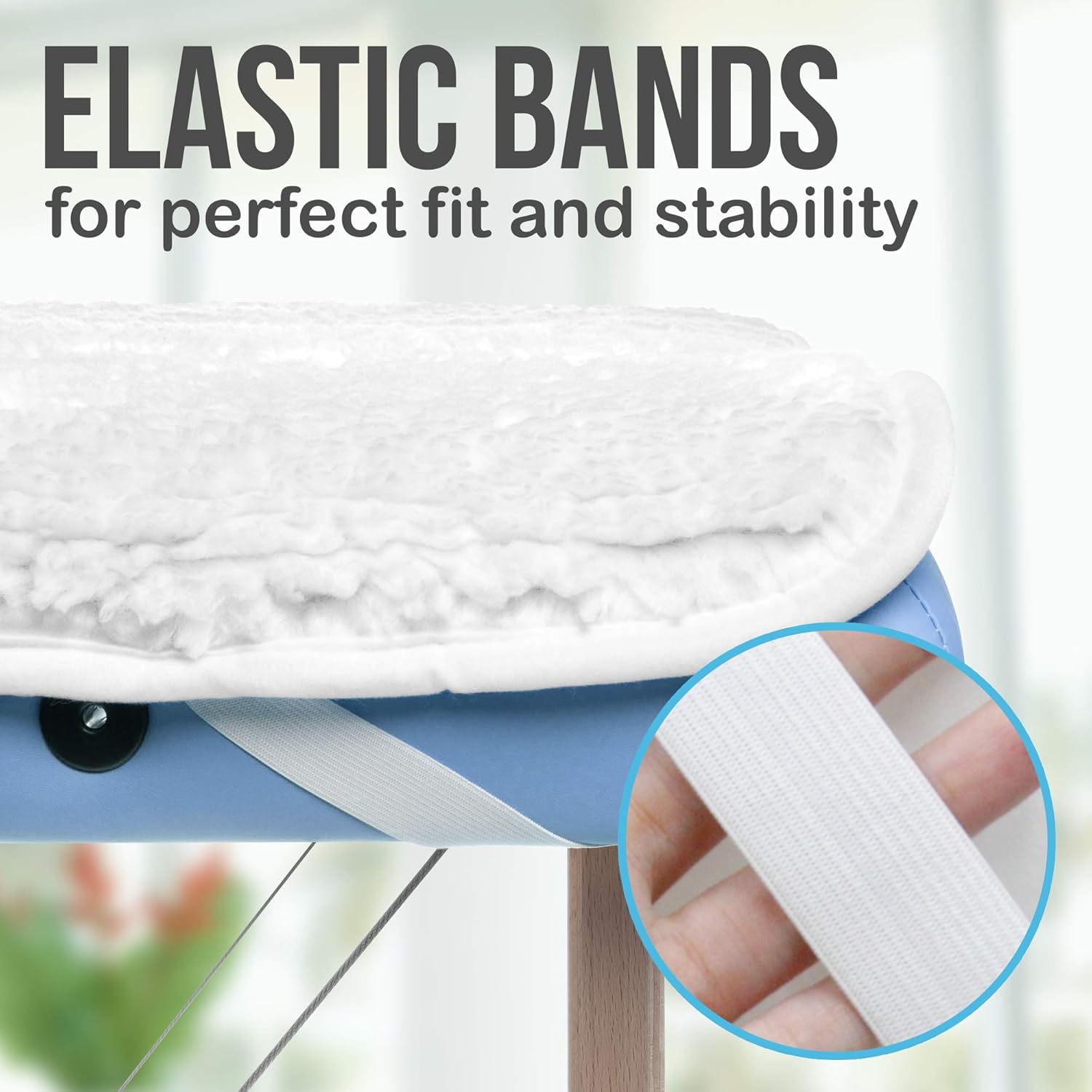 JJ CARE [PREMIUM] Massage Table Fleece Pad Set, 30"x72" Deluxe Massage Table Cover Pad with Elastic Bands with Face Cradle Cover Fleece Massage Pad Set : Beauty
