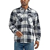 Wrangler Authentics Mens Long Sleeve Heavyweight Fleece Shirt