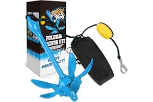 Linkloos Boat Kayak Anchor Kit 40ft Rope & Storage Bag - Accessories for Kayaks, Canoes, SUP Boards, Small Boats, Jet Skis & PWCs