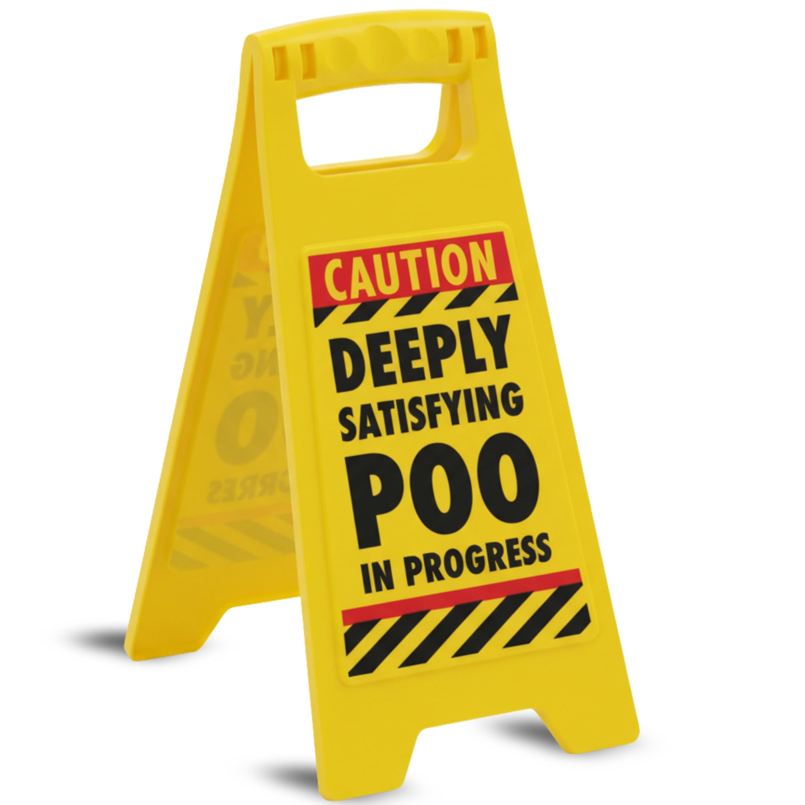 Photo 1 of Boxer Gifts Satisfying Poo in Progress Bathroom Warning Sign – Funny Birthday Gifts for Husband or Dad – Prank White Elephant Gift for Men