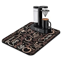Coffee Bar Mat Accessories for Countertop Absorbent