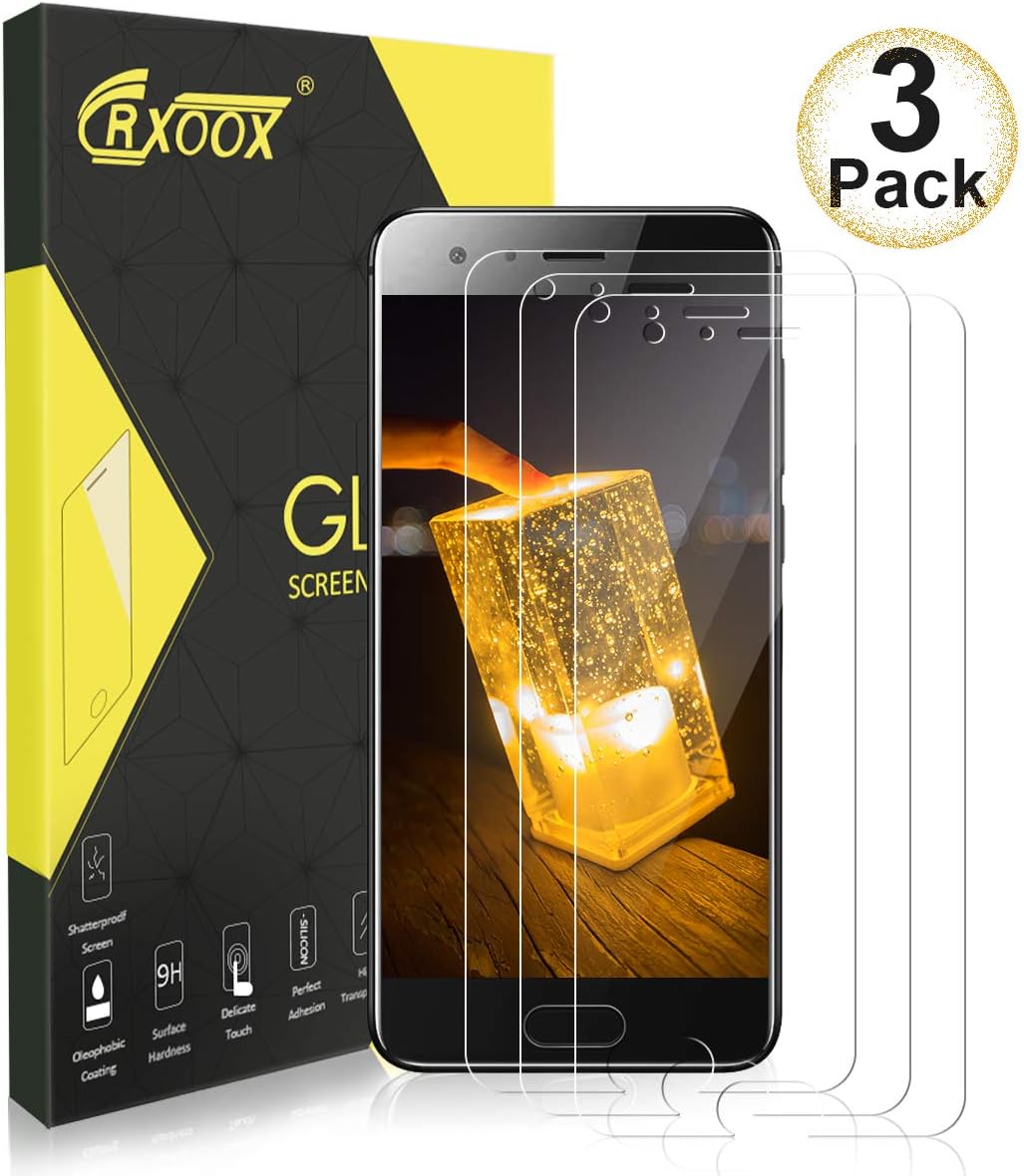 CRXOOX 3 Pack Tempered Glass for Huawei Honor 9 Screen Protector Easy to Install Screen Protector for Huawei Honor 9 Transparent
