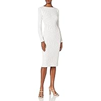 Amazon.com: Dress the Population Women's Natalie Long Sleeve Stretch Sequin  Midi Sheath Dress, Black Pearl, xs : Clothing, Shoes & Jewelry