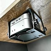 Adjustable Under Desk Mini PC Mount Bracket &ndash; 5-Level Height(1.4" to 3.3") for Mac mini M4/Small PCs,Game Console, Media Players, Audio Interface Fit for Any Other 1.4" to 3.3" Thick Devices
