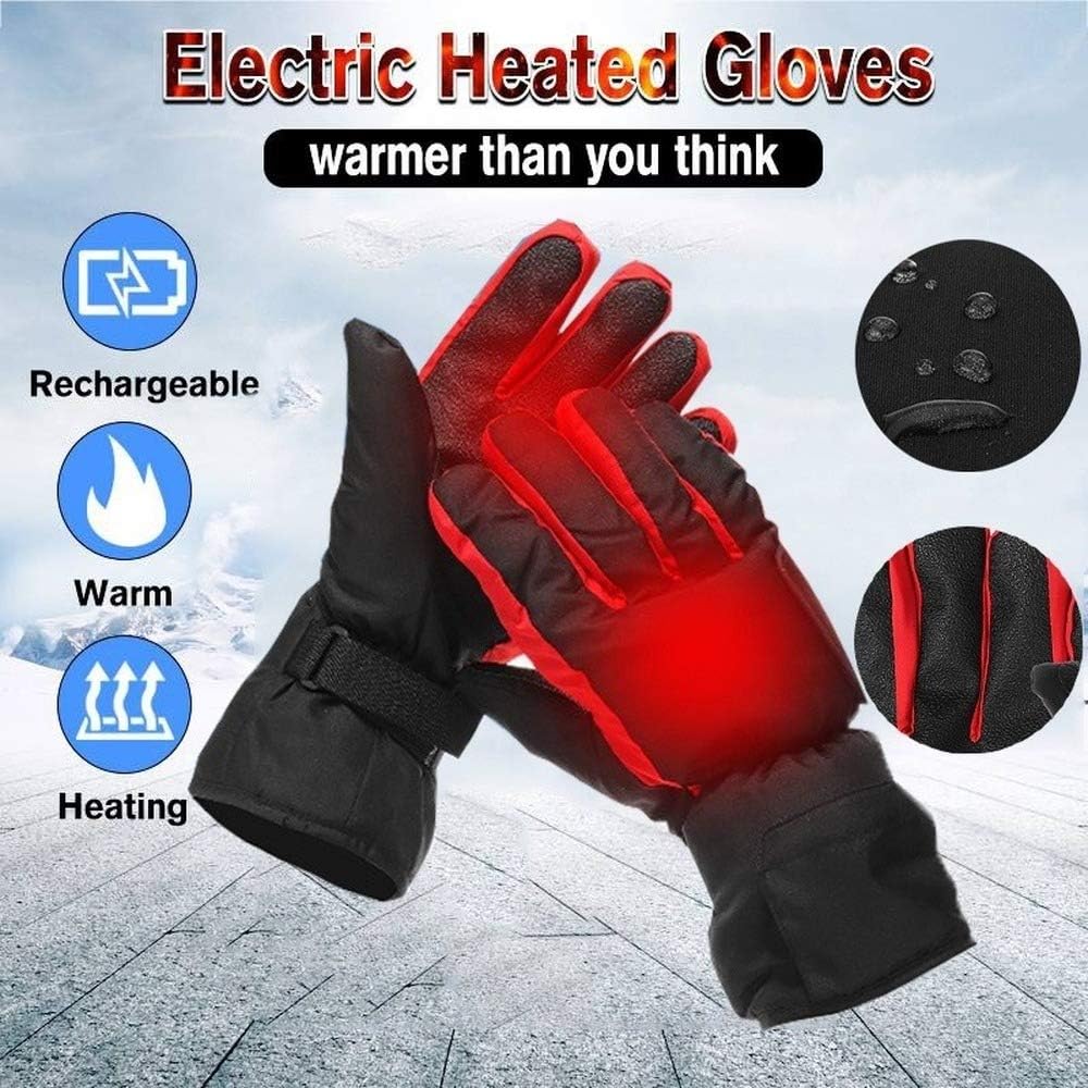 Winter Heating Gloves Hand Warmer Rechargeable Battery Heated Gloves Cycling Gloves
