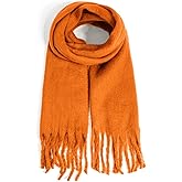 TUSHUSTY Winter Women Chunky Scarf Warm Blanket Big Thick Large Oversized Wrap Colorful Long Solid Scarves