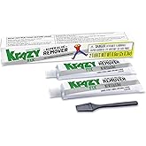 Krazy Fix Super Glue Remover, Gel Formula (2 x 0.3 oz Tubes) | Gel Formula for Maximum Control, Removes Hardened Glue from All Surfaces