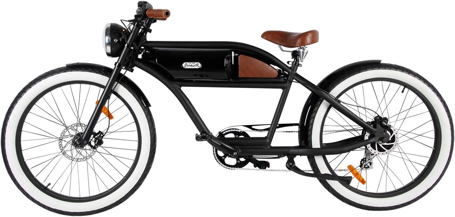 greaser cafe racer style electric bicycle