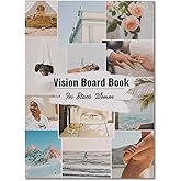 FOUNCY Vision Board Book for Black Women - 1500+ Vision Board Supplies, 168 Pages Inspirational Pictures & Quotes for Vision Board Kit&Clip Art, Dream Board and Collage Book for Goal Setting