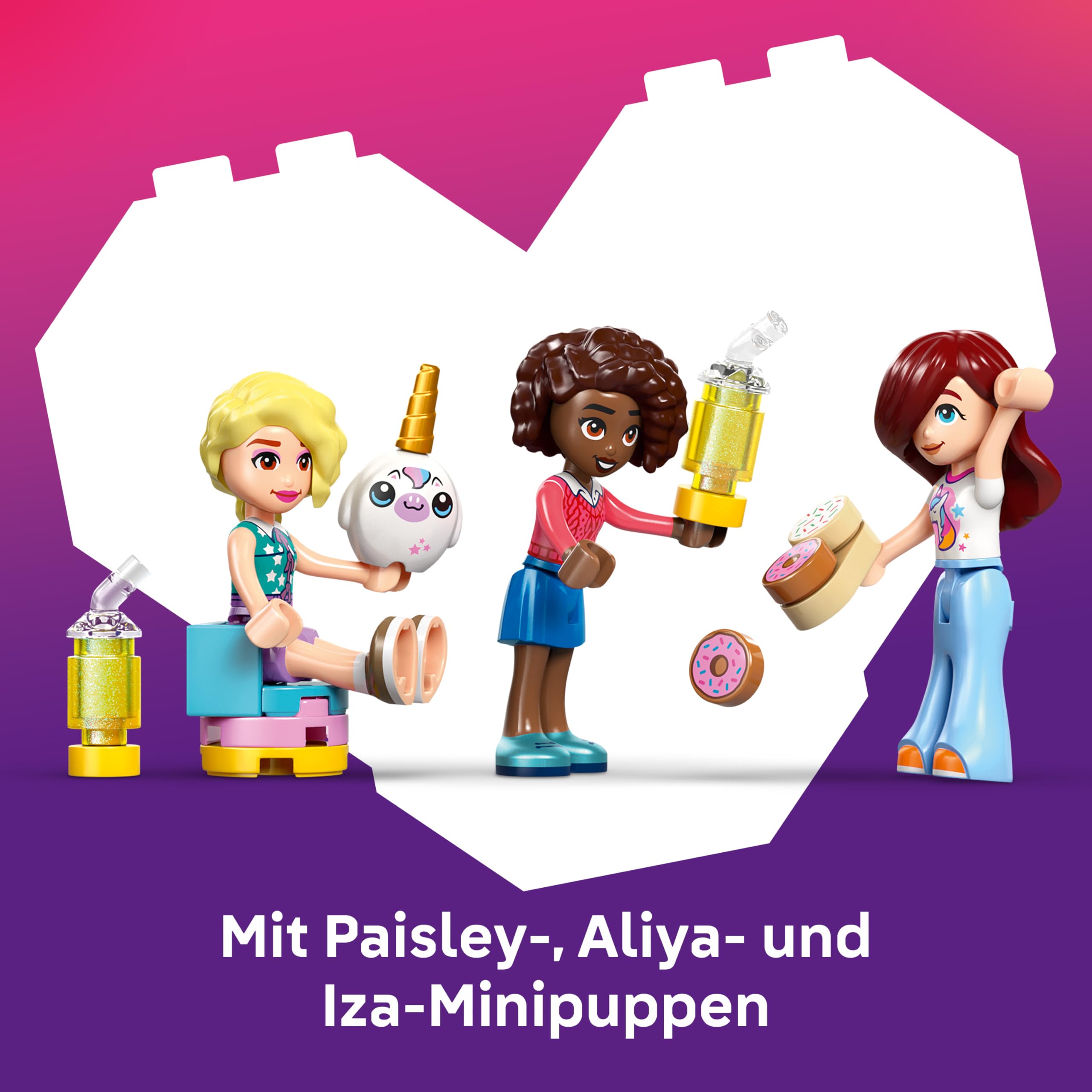 LEGO Friends Einhorn-Traumcafé - Spielzeug Kuchenladen mit 3 Mini Puppen, Kasse & Spielzeug Lebensmittelzubehör inkl. Cupcakes - Geburtstagsgeschenk für Mädchen ab 6 Jahren - 42684 5