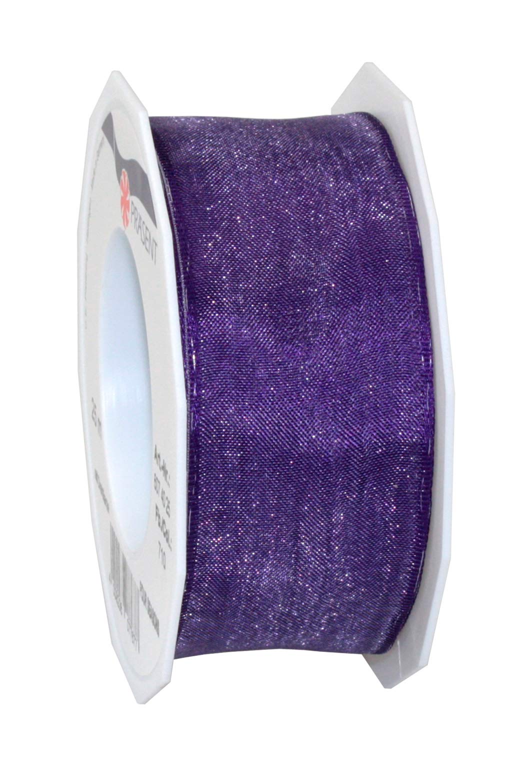 Präsent - Four Seasons Organza Wired Edge Ribbon Violet 40 mm Width, 25 m Length — image 1