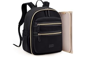 mommore Neoprene Diaper Bag Backpack Small Baby Bag Travel Mini Diaper Backpack for Newborn with Insulated Pockets, Stroller Straps