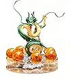 Resin Shenron Figure Dragon Shenlong Statue Set Contains Dragon Statue + Ball 3.5cm + Acrylic Base + Gift Box for with Gift Box for Business Halloween Christmas Holiday and Birthday Home Decoration