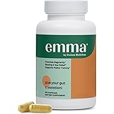 Emma Gut Health Doctors Endorsed Supplement - 60 Capsules - Relief from Gas and Bloating, Repairs Leaky Gut with Magnesium, Berberine, Vitamin D, Quercetin & More - Gut Health & Colon Cleanse Formula