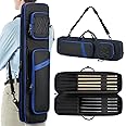 BOSSTIN Pool Cue Case, 3x4 / 5x5 Pool Stick Billiard Cue Accessories Soft Padded Bag Case
