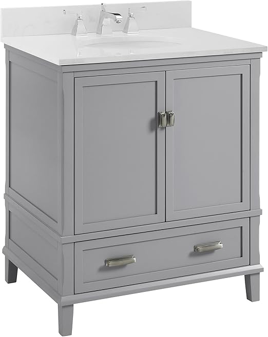 Amazon Com Dorel Living Otum 30 Bathroom Vanity Gray Furniture Decor