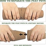 LATERN 100Pcs 8CM Biodegradable Seedling Pots with 100 Plant Labels view 5