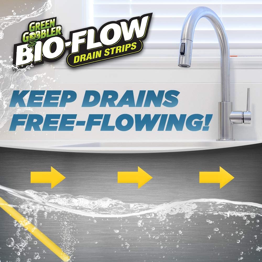 Lemon Scent BIO-Flow Drain Strips | Drain Cleaner & Deodorizer | Drain Sticks | Garbage Disposal Deodorizer | Sink Drain Cleaner - 24 Drain Strips: Health & Personal Care