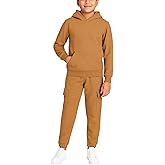 Quad Seven Boys Sweat Suit Set - 2 Piece Soft Fleece Pullover Hoodies and Athletic Cargo Jogger Sweatpants for Boys (5-18)