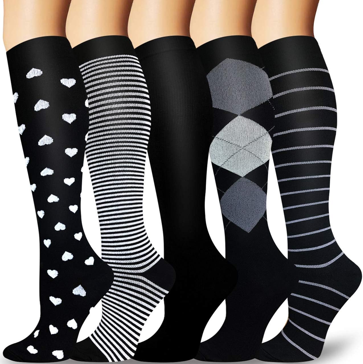 Copper Compression Socks for Women and Men(20-30 mmHg) - Best Medical for Running Athletic Nurses Pregnancy Flight Travel: Clothing