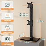ELIVED Dual Monitor Stand Freestanding Arm 13-32 Inch VESA 75x75/100x100 view 2