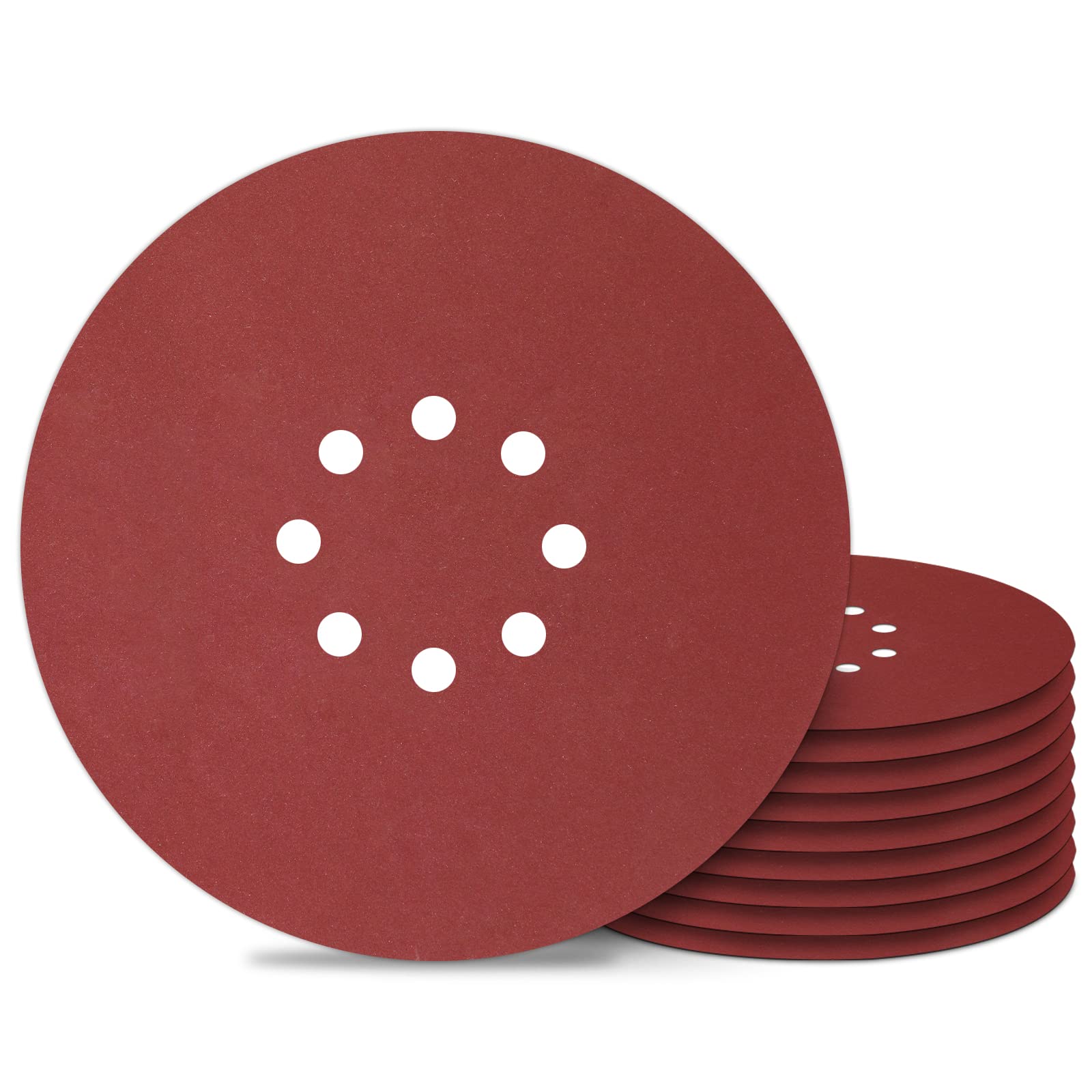 9 inch Sanding Discs 8 Holes 400 Grit Hook and Loop Disc 225mm Sanding Pads 10PCS for Drywall Sander